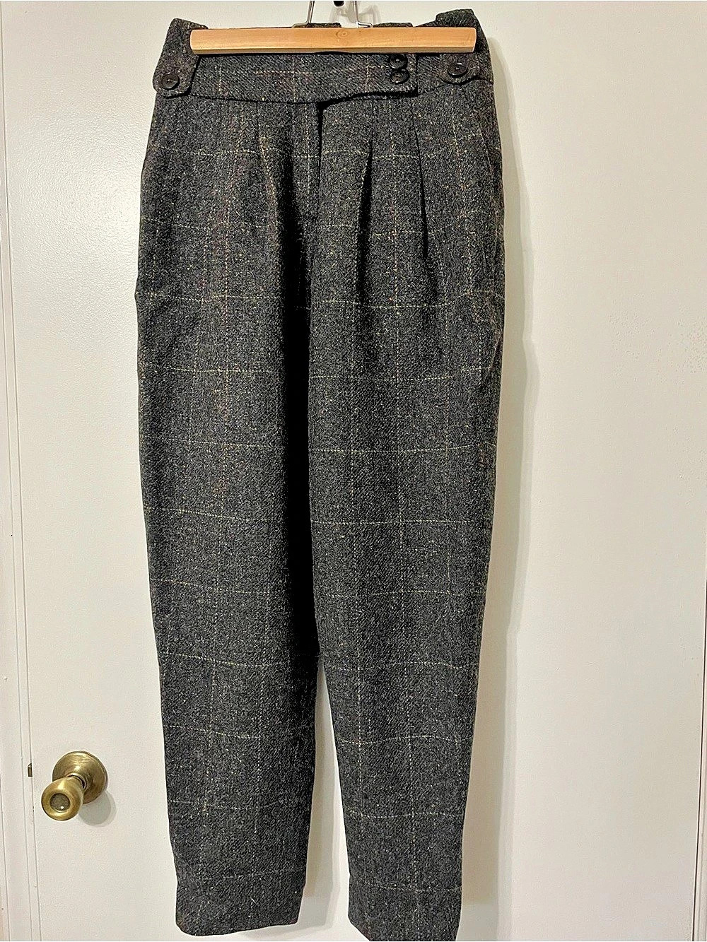 Walker Slater Charlotte Pant Plaid Trousers in Gray Size 6